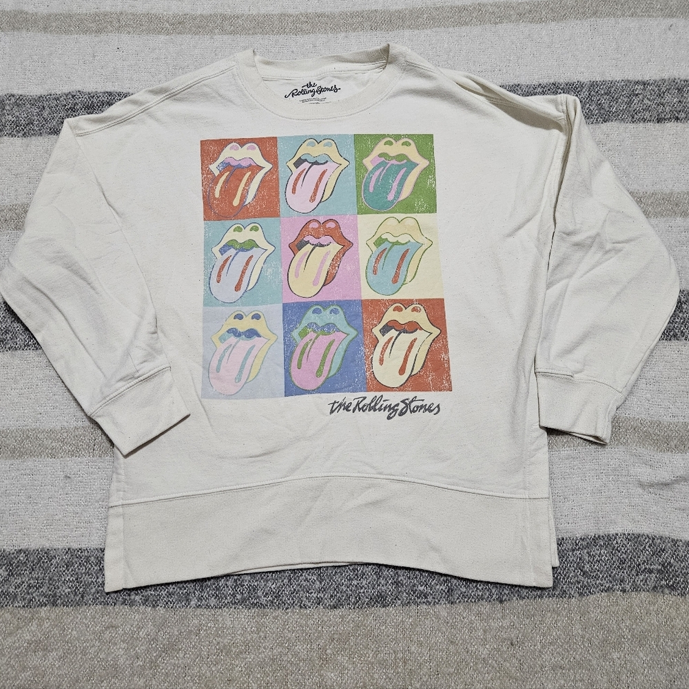 4/$20- Vintage The Rolling Stones Multicolor Graphic Sweatshirt
